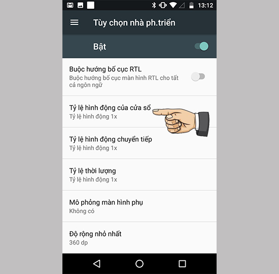 Tắt hình động